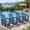Blue, variant on DEAUL HDPE Adirondack Outdoor Glider Chair, 3-Position Adjustable Backrest Patio Glider, All-Weather Heavy Duty Chair for Pool, Yard, Gray (1 PC)