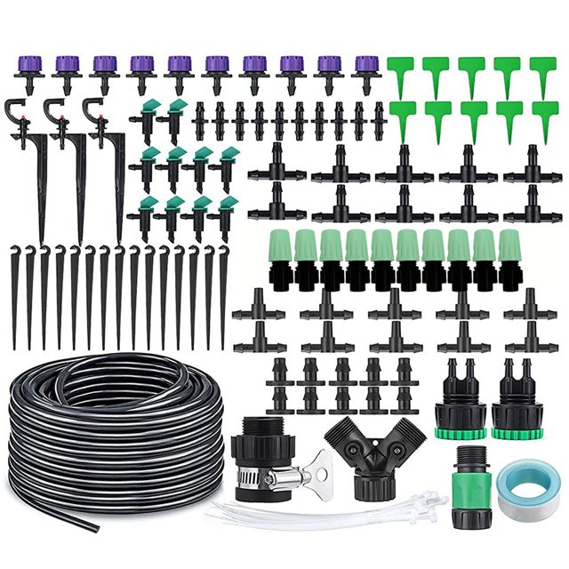 Kits de riego/juego de herramientas de jardinería por goteo automático, equipo de riego de 30m, 153 Uds.