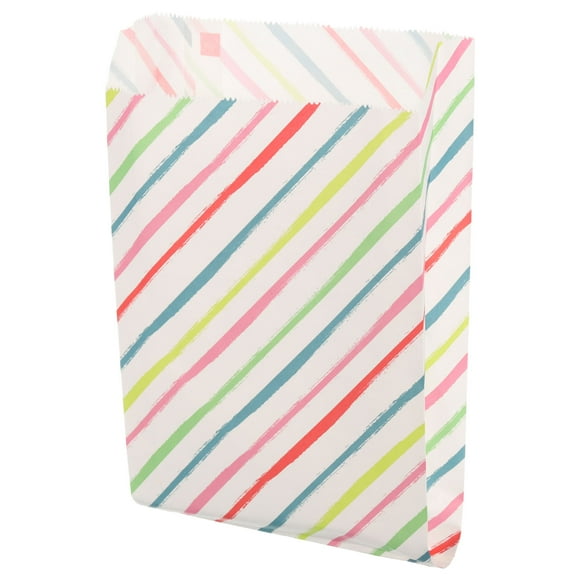 Unique Bargains 100pcs Paper Sandwich Bags, 1.2x5.1x7.5 Inches Paper Lunch Sack Bags Kraft Paper Bags, Multicolor