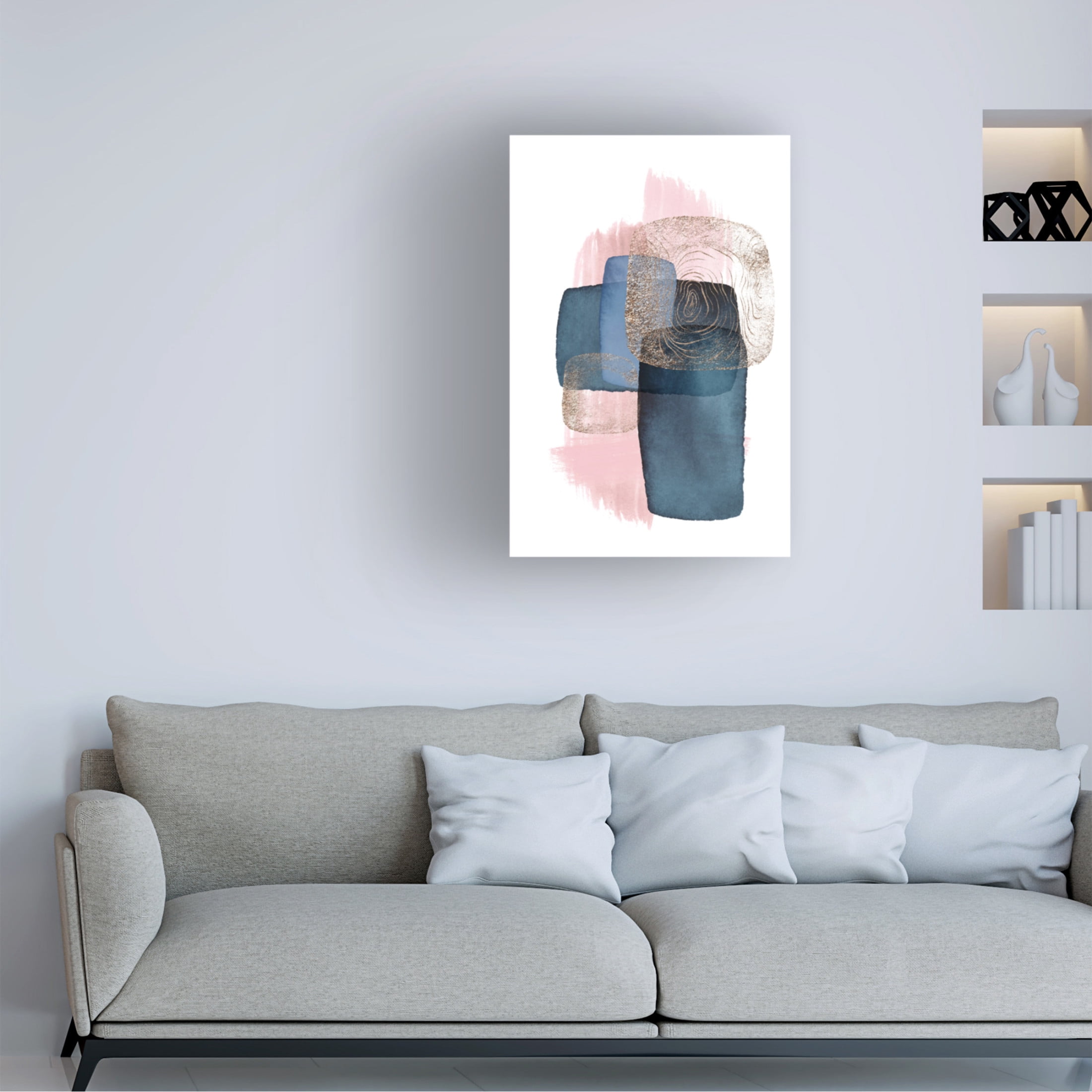 Trademark Fine Art Sally Ann Moss Monday blues 4 Canvas Wall Art