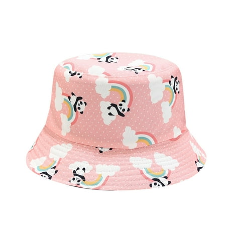 

TAIAOJING Kids Baseball Cap Hat Bucket Sided Beach Fisherman Sun Toddler Cartoon Double Boy Protection Prints Girls Cap Outdoor Hat Hat Kids Baby Kids Hats & Caps