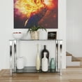 thumbnail image 5 of Cortesi Home Melissa Double Shelf Glass Console Table, 43", 5 of 6