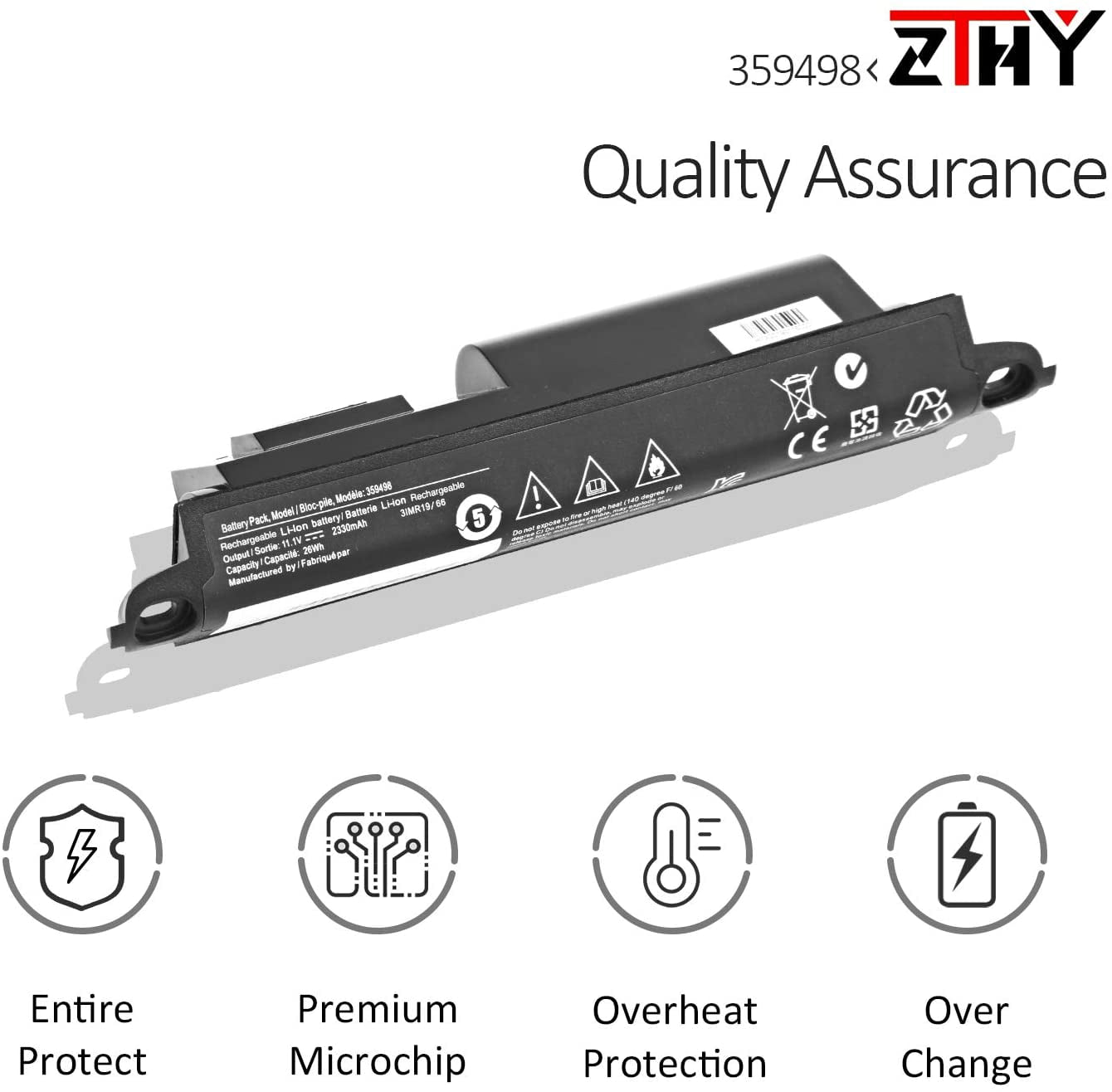 ZTHY 359498 Battery Replacement for Bose SoundLink III 330107 359498 359495 330105 330105A 330107A 0330107 Bose soundlink Mobile Speaker II 404600 11.1V 2330mAh 26Wh 