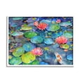 thumbnail image 5 of Stupell Industries Vivid Pond Lily Lotus Blossom Koi Fish Pond Painting White Framed Art Print Wall Art, Design by Marietta Cohen Art and Design, 5 of 5