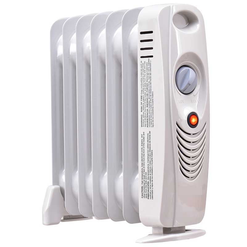 Topbuy 700W Mini Electric Oil Filled Radiator Portable Space Heater Safe  Room Heating Machine - Walmart.com