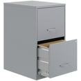 thumbnail image 3 of Pemberly Row 18"D 2 Drawer Metal Filing Cabinet - Gray/Platinum, 3 of 6
