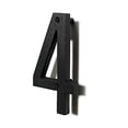 thumbnail image 5 of Floating Mount Colonial Cast Iron House Address Number, Rustic House Numbers, Number 4, 6.5 inches, Matte Black, KE-CL6-4, 5 of 5