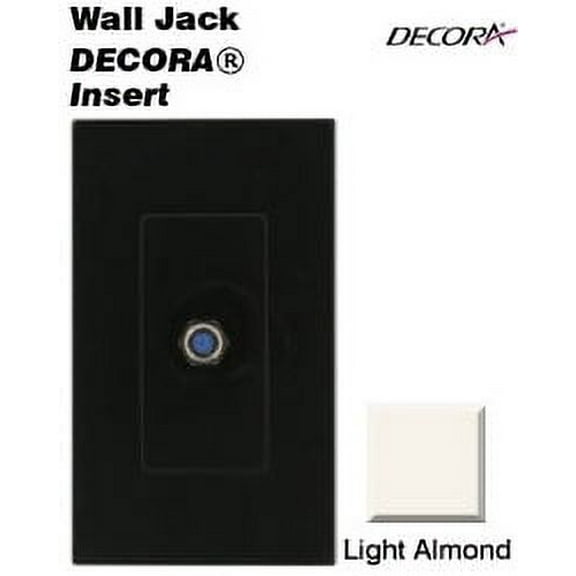 Leviton 80381-T Wallplate 1-Gang F-Type Screwless Standard Size Poly Carbonate - Light Almond