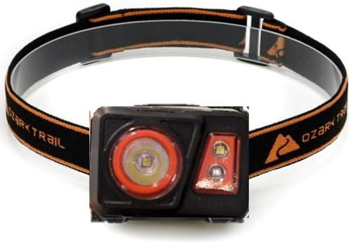 Ozark Trail 300 Lumen Multi-Color LED Headlamp 2-Pack with Red & Green Night Vision, Batteries Included