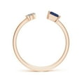 thumbnail image 2 of Angara Natural 0.4 Ct. Blue Sapphire with Diamond Stackable Ring in 14K Rose Gold for Women (Ring Size: 12), 2 of 10