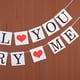 thumbnail image 5 of EeaseMX juego de banderines de papel decorativos con la frase "¿QUIERES CASARTE CONMIGO?", guirnalda colgante para decoración de la cola del coche de boda para propuesta de boda., 5 of 7