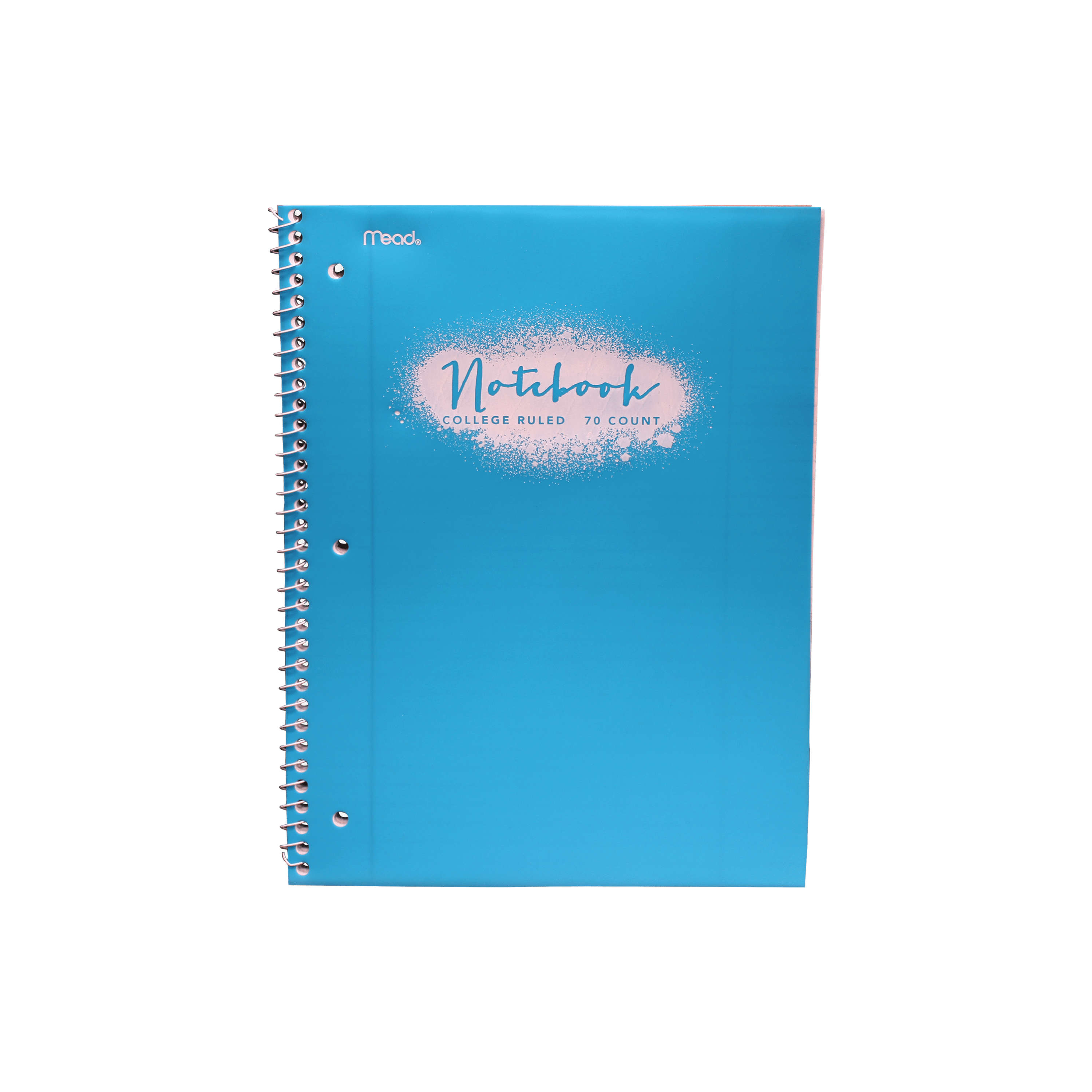 Mead Spiral Notebook 3 Subject Wide Ruled Paper 120 Sheets 10-1/2 x 7-1/2 inches 