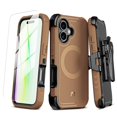 thumbnail image 1 of . Funda MYBAT Maverick Mag clip para iPhone 17 - Cafe con mica, 1 of 11