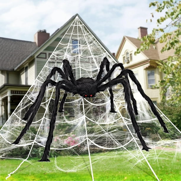 Set de telarañas de Halloween para exteriores JOYIN Spider de 5 pies, 5 x 4,8 m