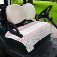 thumbnail image 2 of Golf Cart Seat Covers for 2 Seater,Pink Grey Soft Microfiber Cart Seat Towel Blanket,Chic Garden Floral Stripe Flower Boho Absorbent Breathable Non Slip Bench Seats Protector for Golf Course 51"x31", 2 of 9