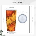 thumbnail image 5 of Autumn Maple Leaf Pattern 20oz Stainless Steel Cups, Insulated Stainless Steel Travel Coffee Mug Tumbler With Lid And Straw Durable Coffee Cup Water Bottle For Hot & Cold Drinks, 5 of 6