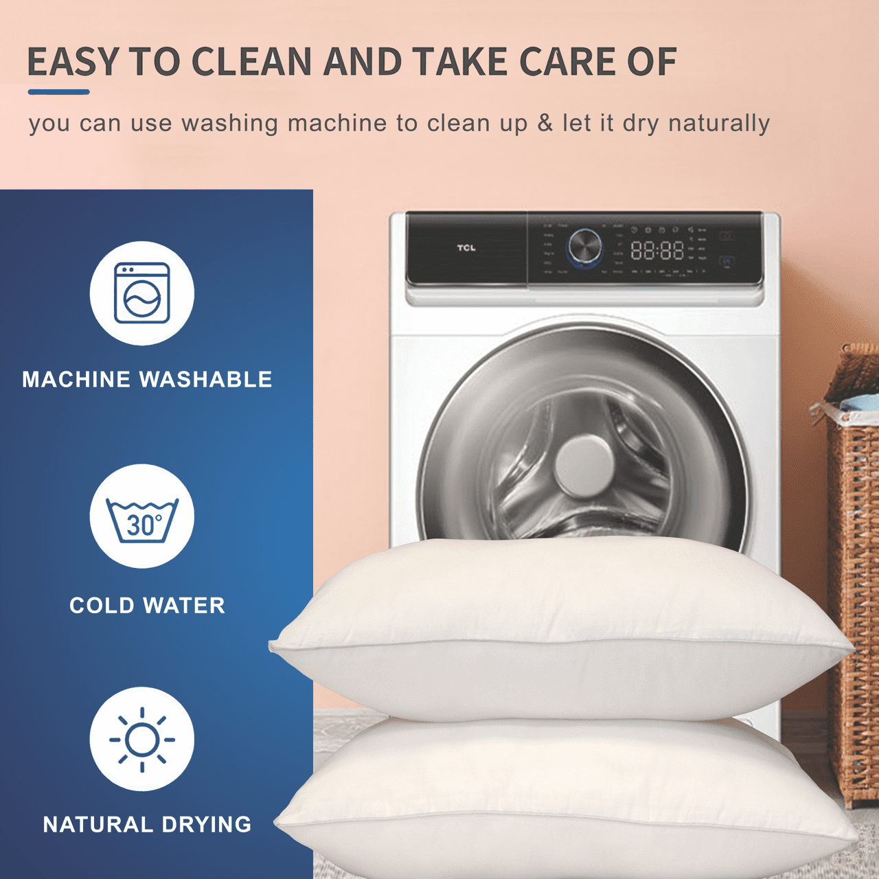 HALLEY Bed Pillows for Sleeping King Size Set of 2 - Premium Down Alternative, Hotel Quality, King Size Bed Pillows for Back, Stomach or Side Sleepers (20x35 Inches)