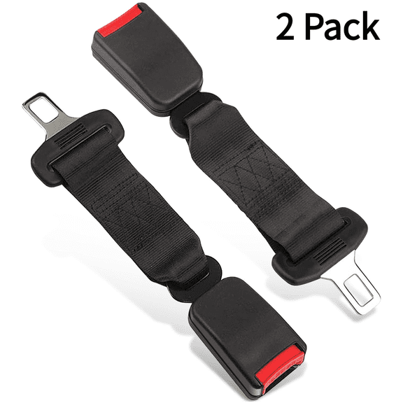 2 Pack 10.2-inch Seat Belt Extender for Cars Universal Seat Belt Car Buckle Extension Buckle Up (7/8" Tongue Width)