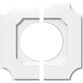 thumbnail image 1 of Ekena Millwork CMP14LE2-07000 14 in. OD x 7 in. ID Square Locke Architectural Grade PVC Contemporary Ceiling Medallion - 2 Piece, 1 of 1