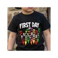 thumbnail image 1 of First Day of Preschool Boys' Graphic T-Shirt - Colorful Crayon & Amp; Letter Print, 100% Cotton Soft Round Neck Short Sleeve, Loose Fit Casual Summer Top for Back-to-School Celebration & Amp, 1 of 6