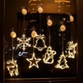 thumbnail image 1 of 7 piezas de luces LED navideñas para ventana con ventosa, para árbol de Navidad, campanas de Papá Noel, alce navideño, viento, 1 of 5