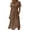 Brown&01, variant on Summer Dresses for Women Elegant V Neck Short Sleeve Wrap Wedding Guest Dress Casual Semi-Formal Fit Work Dresses Blue M