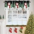 thumbnail image 4 of Valances for Windows Merry Christmas Rod Pocket Cafe Window Treatments Valance Curtains for Kitchen Bathroom Laundry Basement Windows 60"x18", 4 of 7