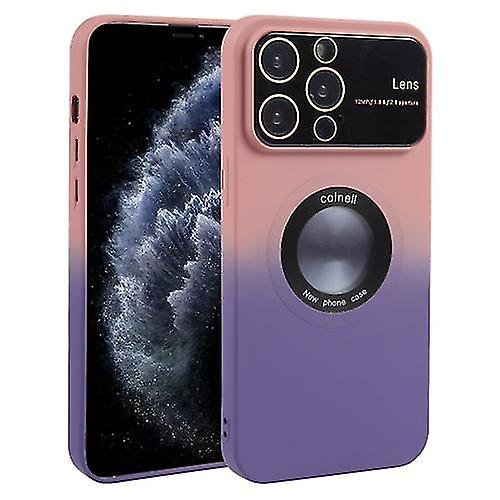 Funda de silicona degradada a prueba de golpes Magsafe con película para lente para iPhone 11 Pro Max