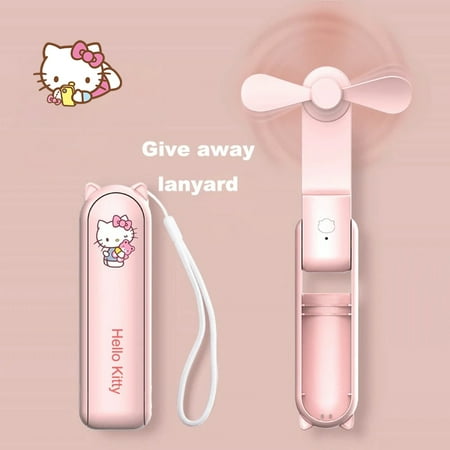 

WEI 2024 NEW Anime Sanrio Hello Kitty Y2K Cinnamoroll Pochacco Small Fan Kawaii Cute Summer Desktop Fan Usb Charging Toys Girls Gifts