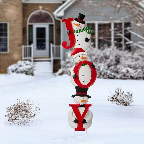 Xingzhi Christmas Outdoor Decorations Double Sided HOHOHO Xmas Gnome Yard Sign with Metal Stakes