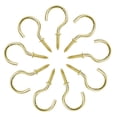 thumbnail image 4 of Biaungdo Ganchos para copas de techo de 1.0 in, ganchos para tornillos, ganchos para copas de techo, tornillos autorroscantes, ganchos dorados, 100 unidades, 4 of 5