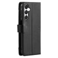thumbnail image 4 of Wallet Case for Samsung Galaxy S26+ 5G 6.7-inch, Litchi Leather Flip Zipper Purse Cover with Card Holder, Detachable Wristlet, Kickstand Shockproof Protective Phone Case,Black,For Galaxy S26+ (5G), 4 of 9