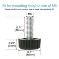 thumbnail image 2 of M6 x 18 x 18mm Hand Screw Leveling Feet Adjustable Leveler for Table Leg 16pcs, 2 of 7