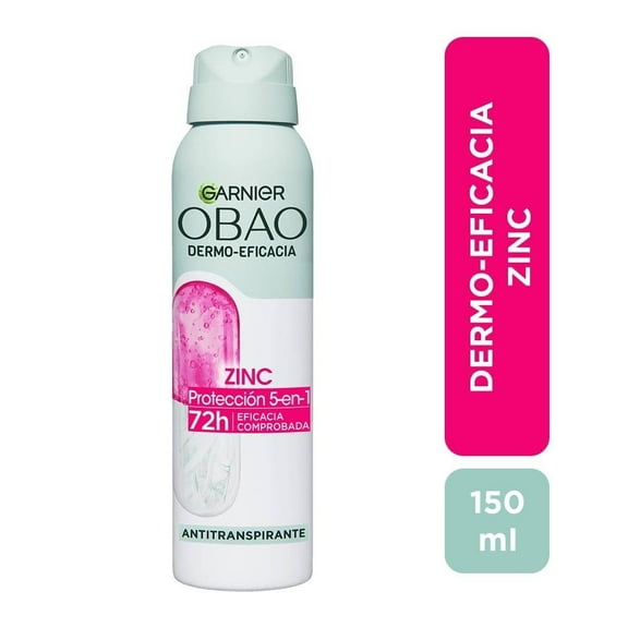 Antitraspirante Garnier Obao dermo eficacia aerosol protección 5 en 1 zinc 150 ml