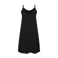 thumbnail image 5 of IROINNID Shift Dress For Women Fashion Casual Sleeveless Swing Solid Loose Sling Dress V-Neck Knee-Length Dress, 5 of 6