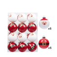 thumbnail image 4 of Bolas de Navidad rojas y blancas para decorar el árbol de Navidad, juego de 12 bolas de Navidad, adornos navideños para el árbol de Navidad, 4 of 5