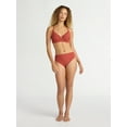 thumbnail image 6 of Time and Tru Women’s and Women's Plus High Cut Mid Rise Bikini Bottoms, Sizes XS-2X, 6 of 6