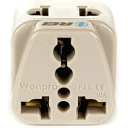 OREI Grounded Universal 2 in 1 Plug Adapter Type I for Australia, China, New Zealand and more - High Quality - CE Certified - RoHS Compliant WP-I-GN