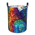 thumbnail image 1 of Balery Colorful Parrot Jungle Dream Cesta de ropa redonda con asas, impermeable, independiente, para ropa, juguetes, dormitorio y familia-Small, 1 of 6