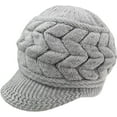 thumbnail image 2 of Dalrosia Womens Winter Beanie Hat Warm Knitted Slouchy Wool Hats Cap with Visor, 2 of 6