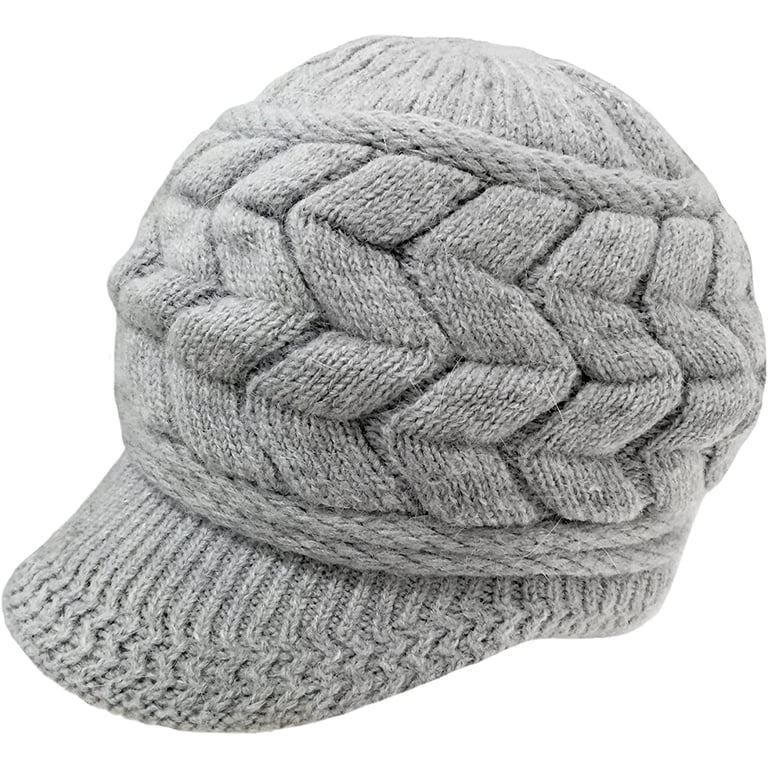 Women\'s Knitted Beanie Gray Cozy Skull Ski Hats Cap Winter Warm Slouchy Design Slouchy Beanies for Women Winter Soft Warm Hat Skull Cap  main image 4
