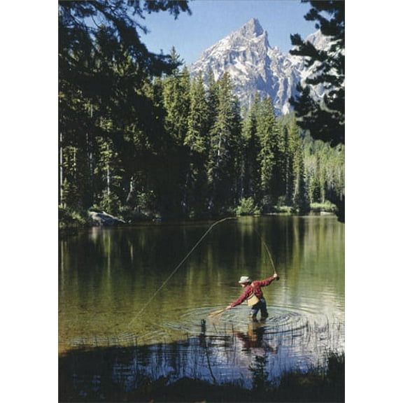 Avanti Press Fly Fisherman America Collection Birthday Card