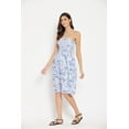 thumbnail image 6 of Oussum Women Short Tube Dress Sleeveless Summer Dresses, Blue & White, 6 of 7