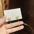 thumbnail image 5 of GHSOHS Gold Earrings Small Fresh Flower Earrings Female Dazzling Color Flower Petals Ear Wire Silver Needle Earrings Jewelry Gold Hoop Earrings Long Earrings for Women Fashion Earings Ear Ring, 5 of 5
