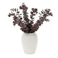 thumbnail image 2 of Better Homes & Gardens Artificial Purple Eucalyptus in White Ceramic Vase, 12", 2 of 9