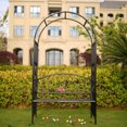 thumbnail image 2 of Go Garden Arch Black Steel Arbor, Supports Climbing Plants and Vines, 2 of 2