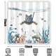 thumbnail image 5 of Cortina De Ducha 180 X 180 Cm Buceo Gato Océano Impreso Cortina De Baño Impermeable Lavable Anti Rápido Tejido De Poliéster Accesorio De Baño con 12 Ganchos, 5 of 5