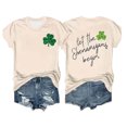 thumbnail image 4 of Uootdi Women's St Patrick's Day T-Shirt Lucky Irish Shamrock Clover Graphic Short Sleeve Crewneck Casual Tees Tops Gift, 4 of 7