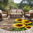 thumbnail image 4 of Round Rugs 7 Ft, Spring Sunflowers Non Slip Area Rugs for Kitchen Bedroom Entryway, Country Farmhouse Brown Wooden Plank Washable Carpet Runner Rug Floor Mats for Bedroom Home Decor, 4 of 8