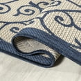 thumbnail image 4 of JONATHAN Y SANTA MONICA 9 x 12 Area Rug, Madrid Vintage Filigree Textured Weave - Navy/Beige, SMB107G-9, 4 of 8